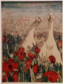 Tussen de bloemen